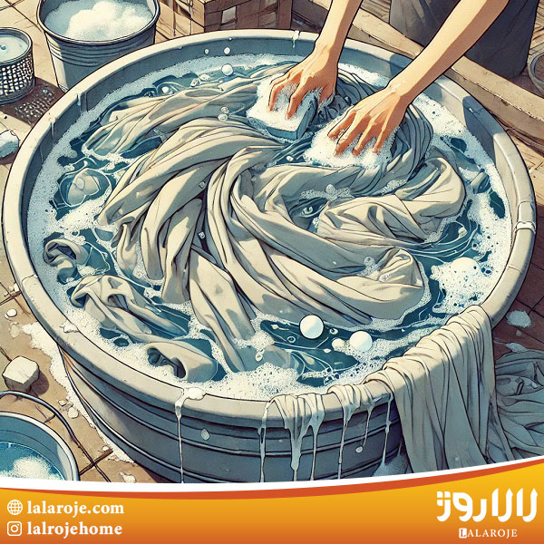 شستن پتو با دست و پا