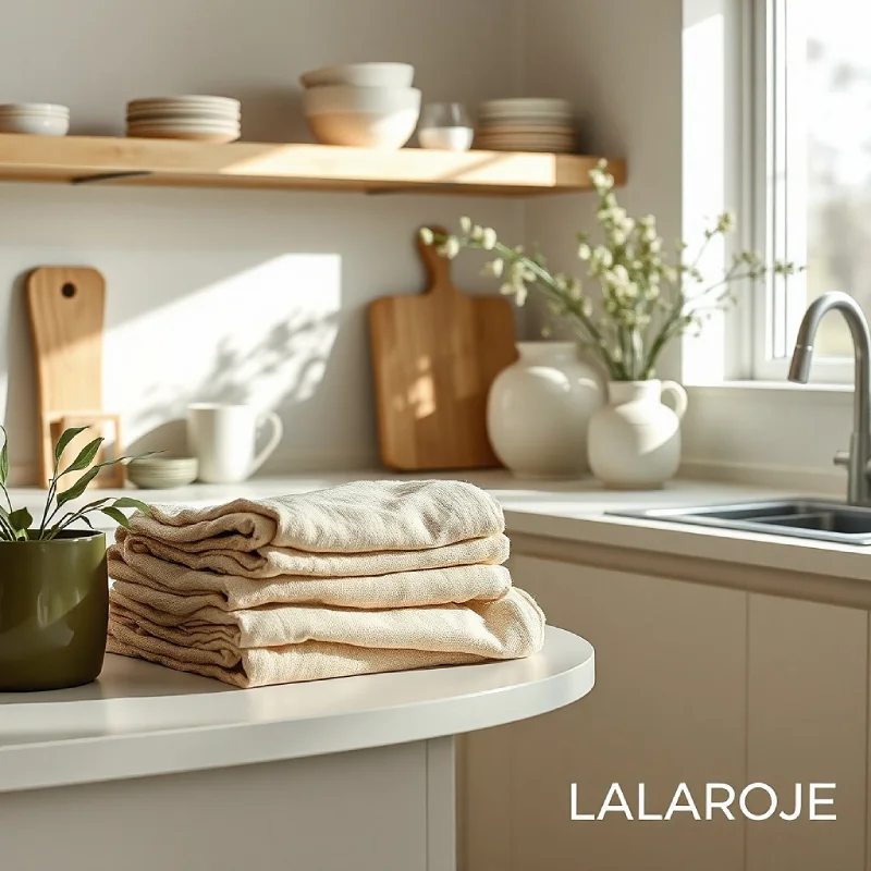 ترندهای جهانی منسوجات آشپزخانه با پارچههای نانو و رنگهای ترند، طراحی مدرن برند لالاروژ