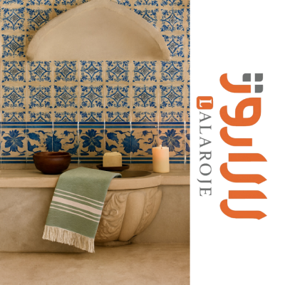 کیفیت بافت و رنگ حوله استخری لالاروژ